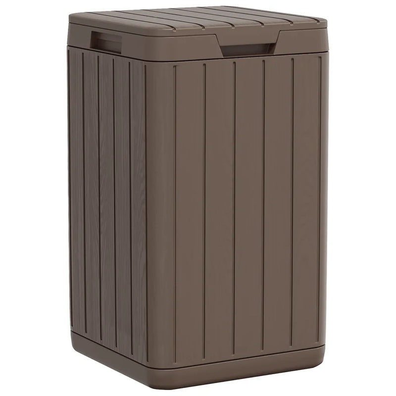 Outdoor Garbage Bin Brown 38x38x65 cm PP