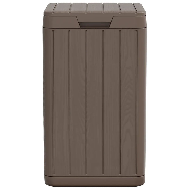 Outdoor Garbage Bin Brown 38x38x65 cm PP