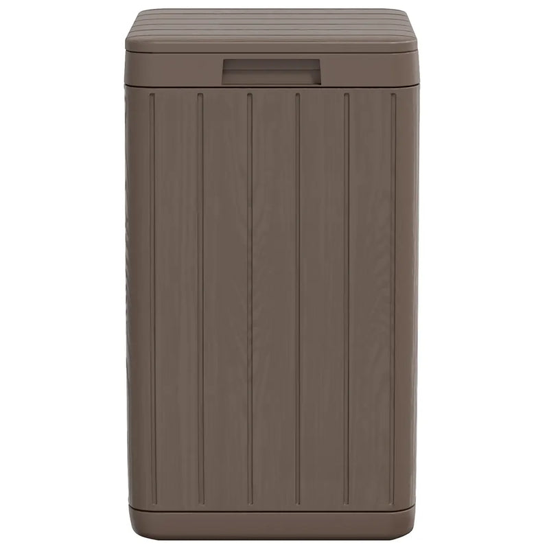 Outdoor Garbage Bin Brown 38x38x65 cm PP