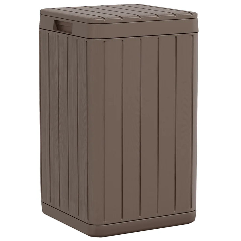 Outdoor Garbage Bin Brown 38x38x65 cm PP