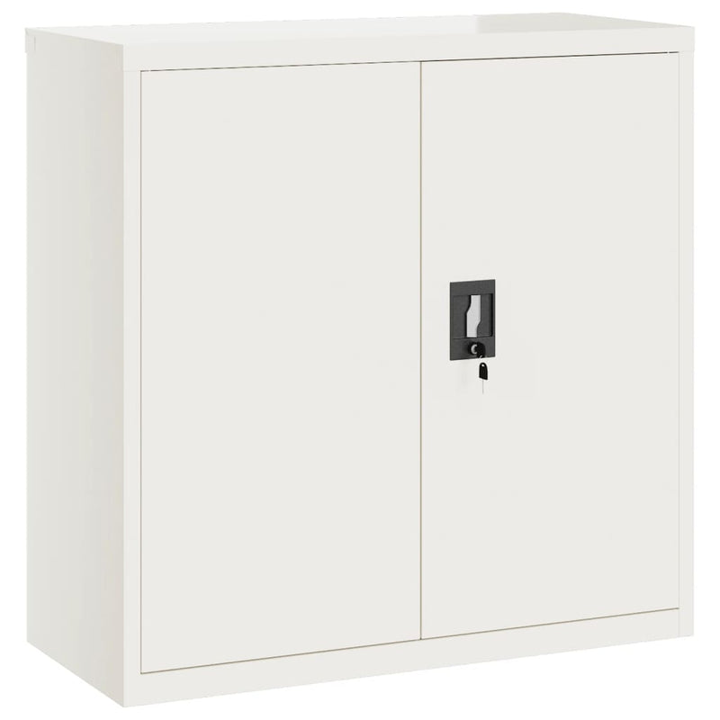 File Cabinet White 90x40x90 cm Steel