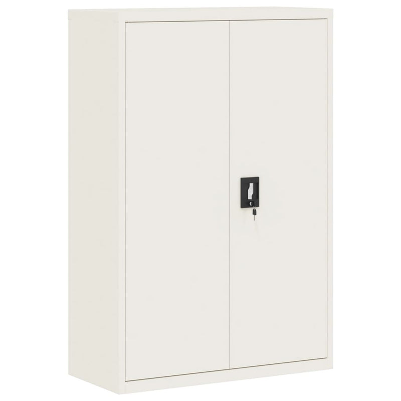 File Cabinet White 90x40x140 cm Steel