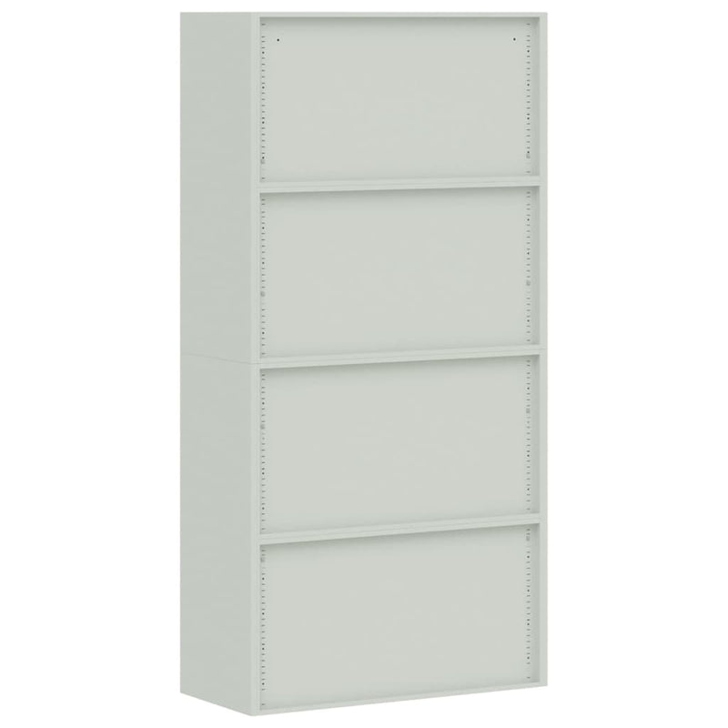 File Cabinet Light Grey 90x40x180 cm Steel