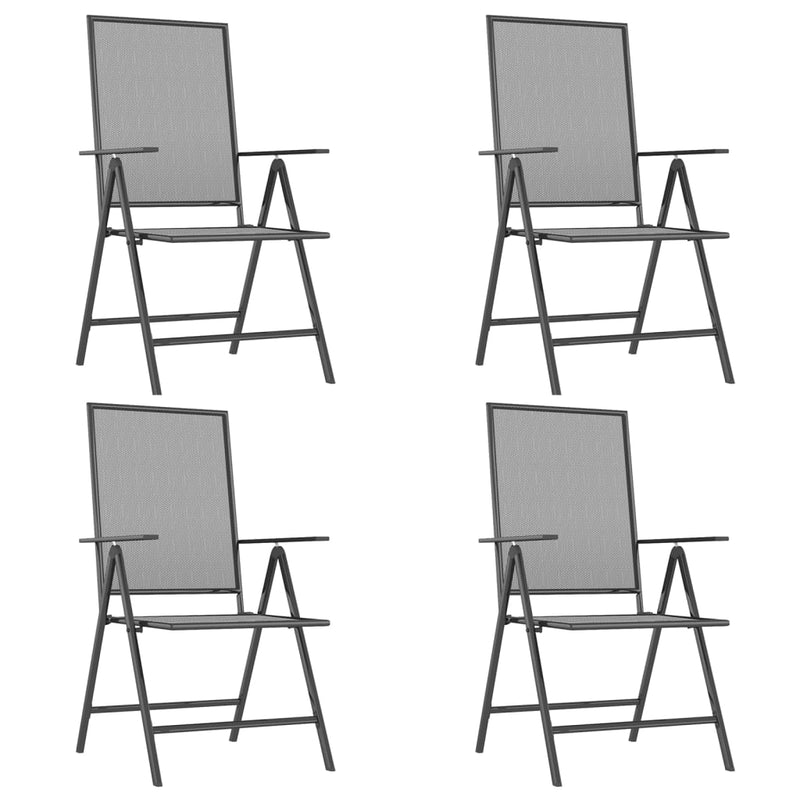 vidaXL 5 Piece Garden Dining Set Anthracite Steel