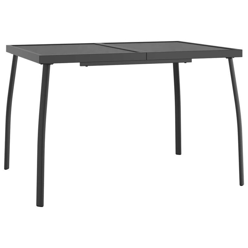 vidaXL 3 Piece Garden Dining Set Anthracite Steel