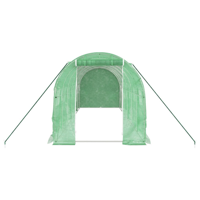 vidaXL Greenhouse with Steel Frame Green 12 m² 6x2x2 m