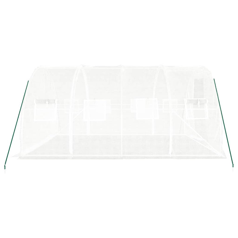vidaXL Greenhouse with Steel Frame White 12 m² 4x3x2 m