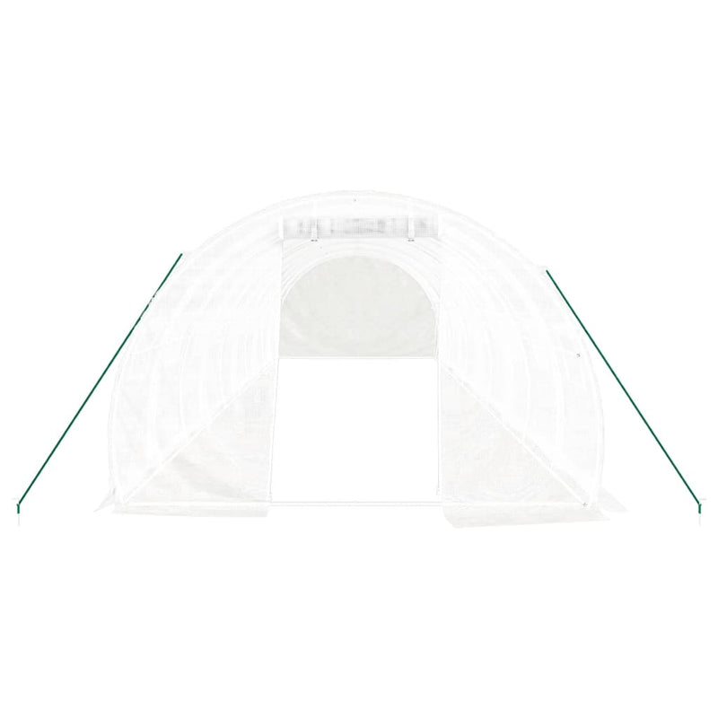 vidaXL Greenhouse with Steel Frame White 30 m² 10x3x2 m