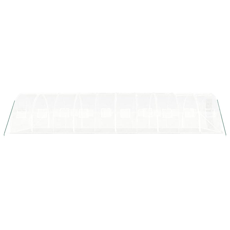 vidaXL Greenhouse with Steel Frame White 30 m² 10x3x2 m