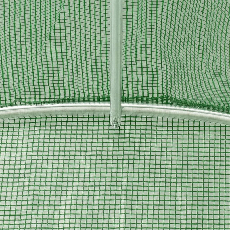 vidaXL Greenhouse with Steel Frame Green 24 m² 6x4x2 m