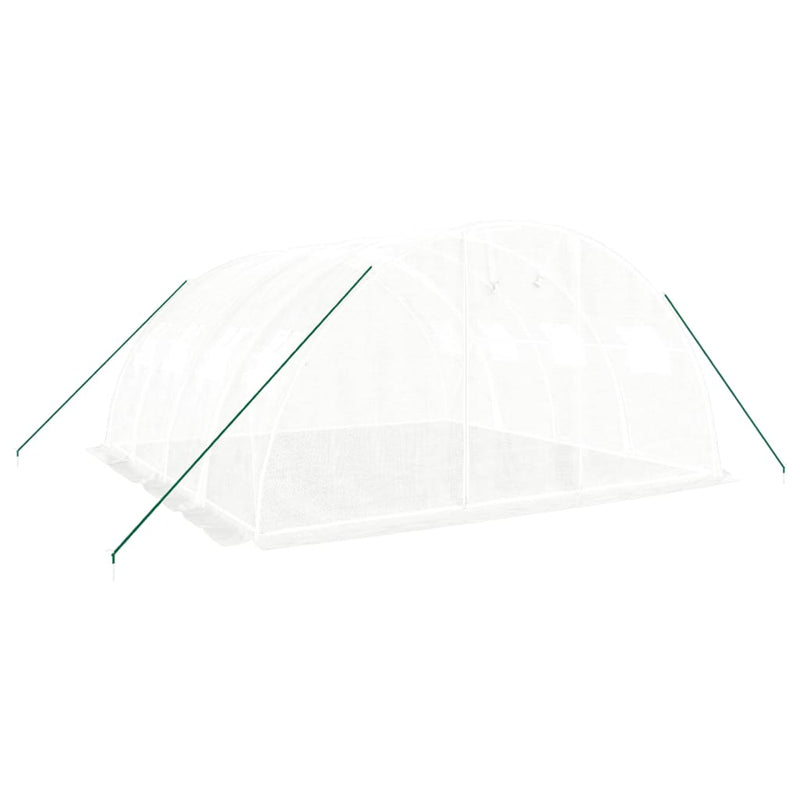 vidaXL Greenhouse with Steel Frame White 16 m² 4x4x2 m