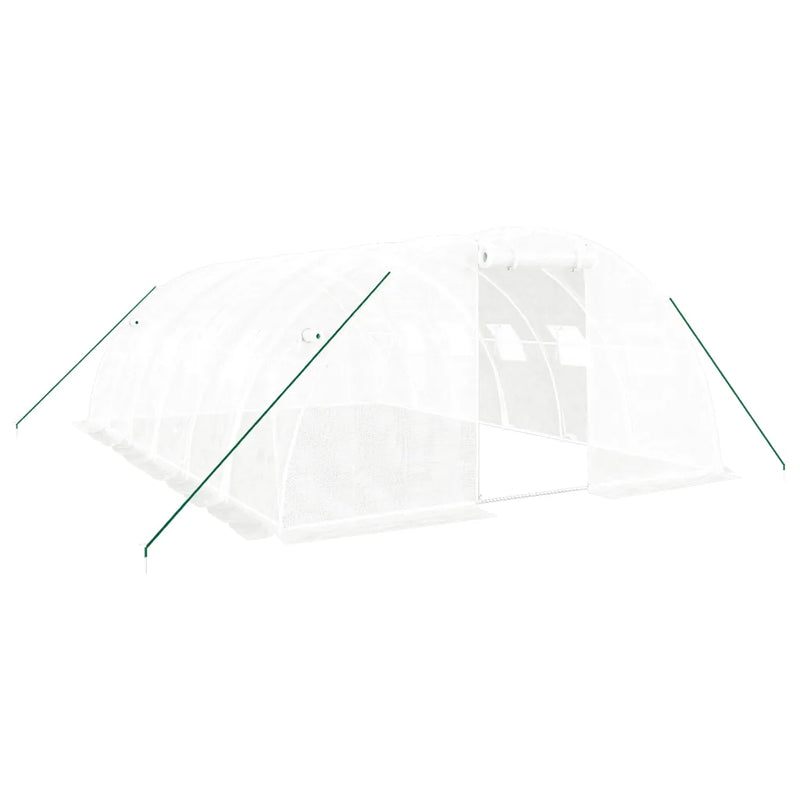 Greenhouse with Steel Frame White 24 m�� 6x4x2 m