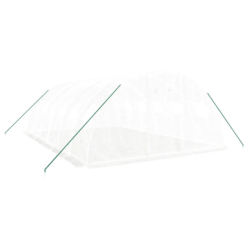 Greenhouse with Steel Frame White 24 m�� 6x4x2 m