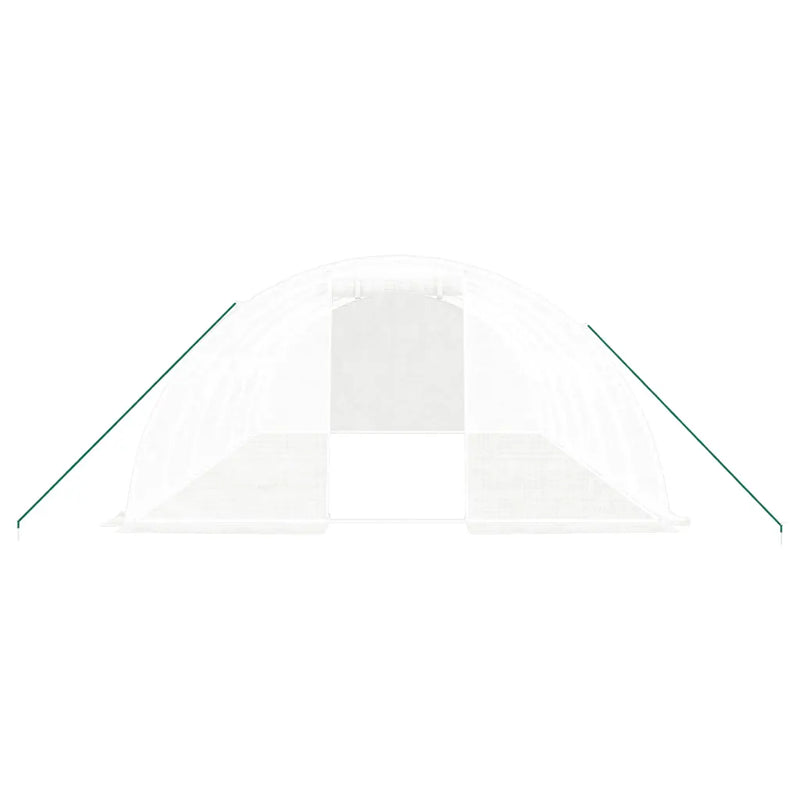 Greenhouse with Steel Frame White 24 m�� 6x4x2 m