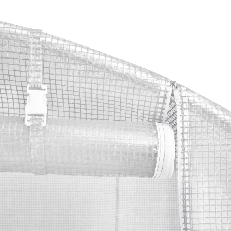 Greenhouse with Steel Frame White 24 m�� 6x4x2 m