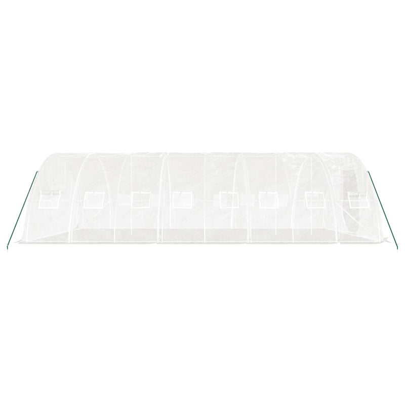 vidaXL Greenhouse with Steel Frame White 40 m² 8x5x2.3 m