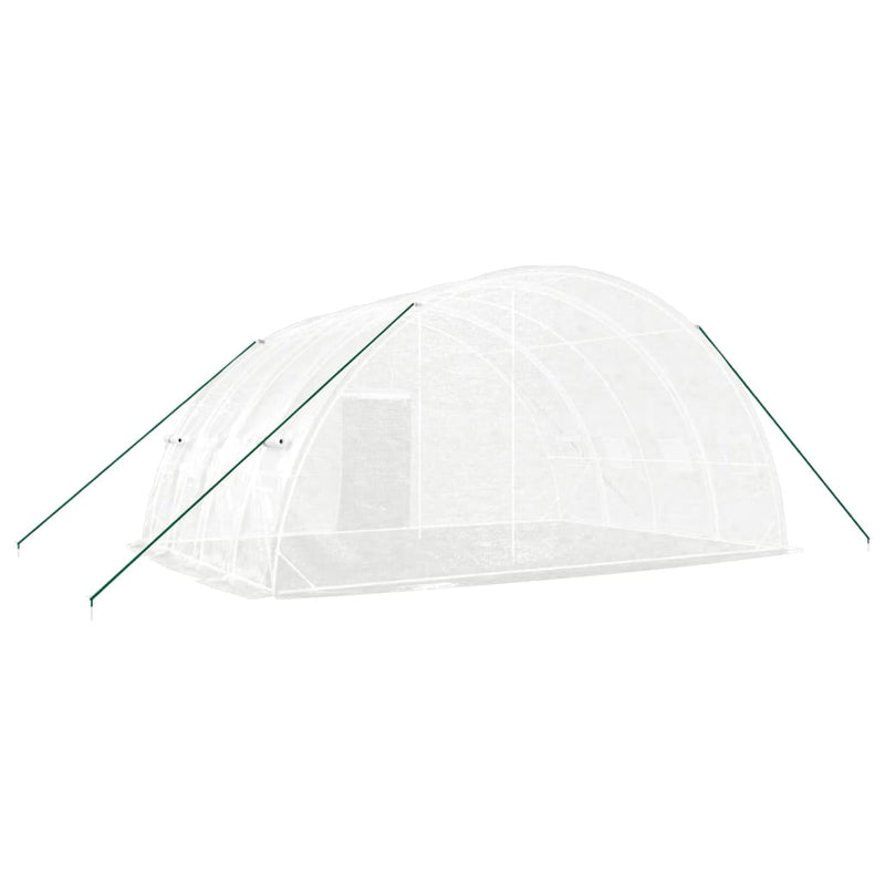 vidaXL Greenhouse with Steel Frame White 24 m² 6x4x2.85 m