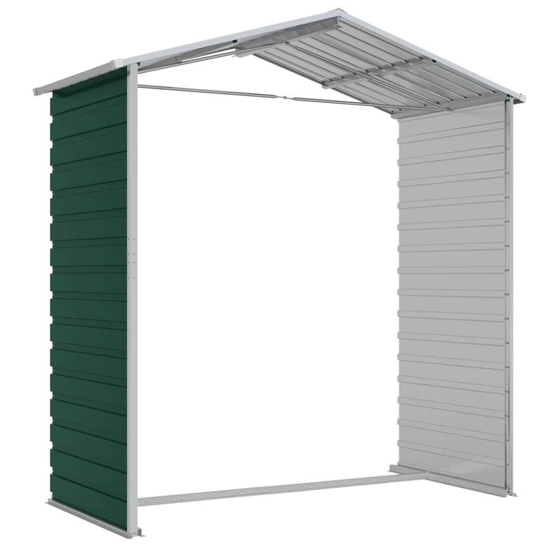 vidaXL Garden Shed Green 191x130x198 cm Galvanised Steel