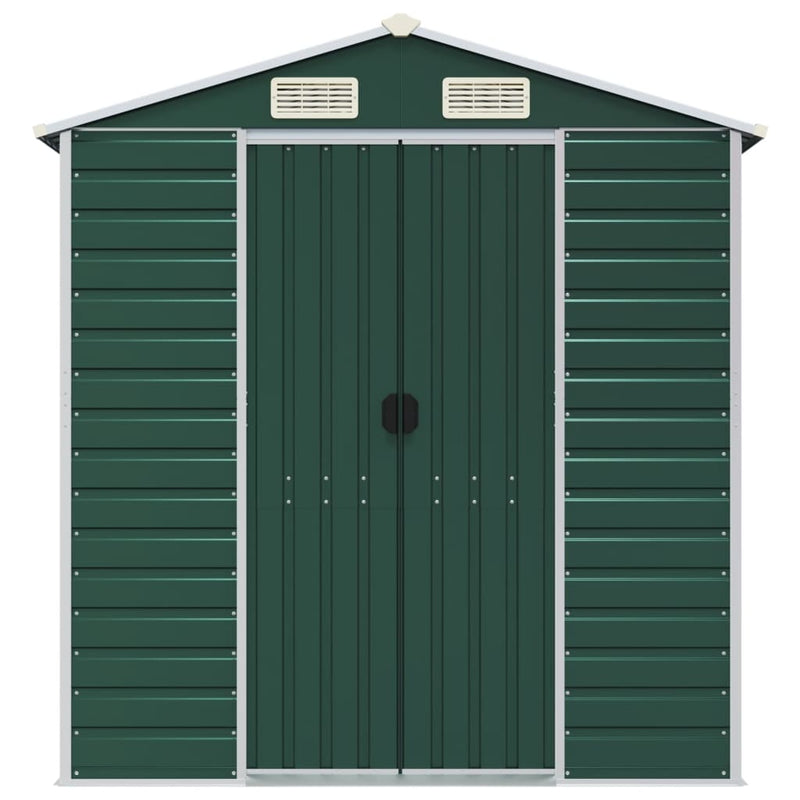 vidaXL Garden Shed Green 191x300x198 cm Galvanised Steel