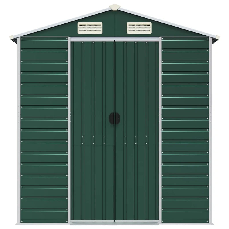 Garden Shed Green 191x555x198 cm Galvanised Steel