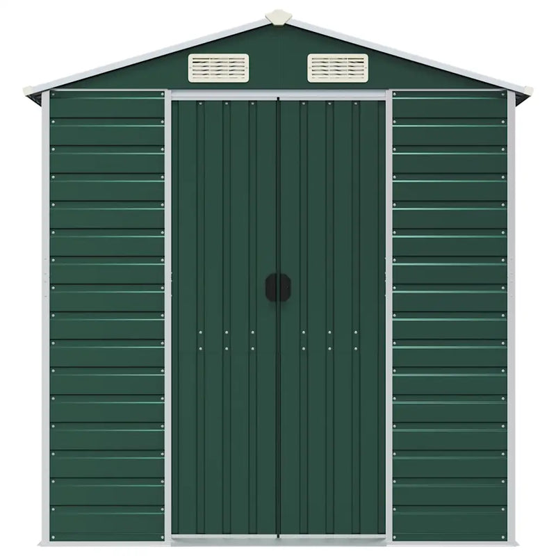 Garden Shed Green 191x640x198 cm Galvanised Steel