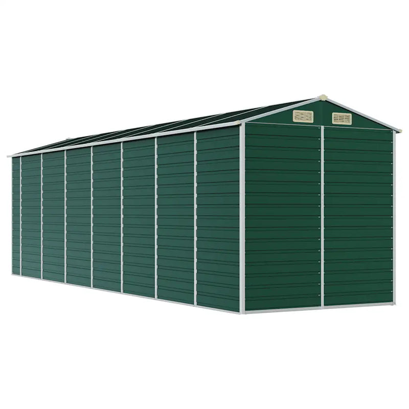 Garden Shed Green 191x640x198 cm Galvanised Steel