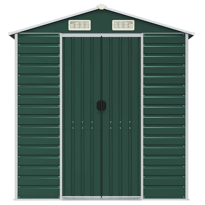 Garden Shed Green 191x725x198 cm Galvanised Steel