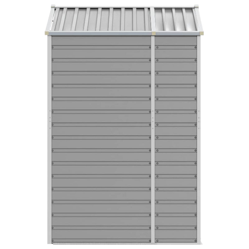 vidaXL Garden Shed Light Grey 191x130x198 cm Galvanised Steel