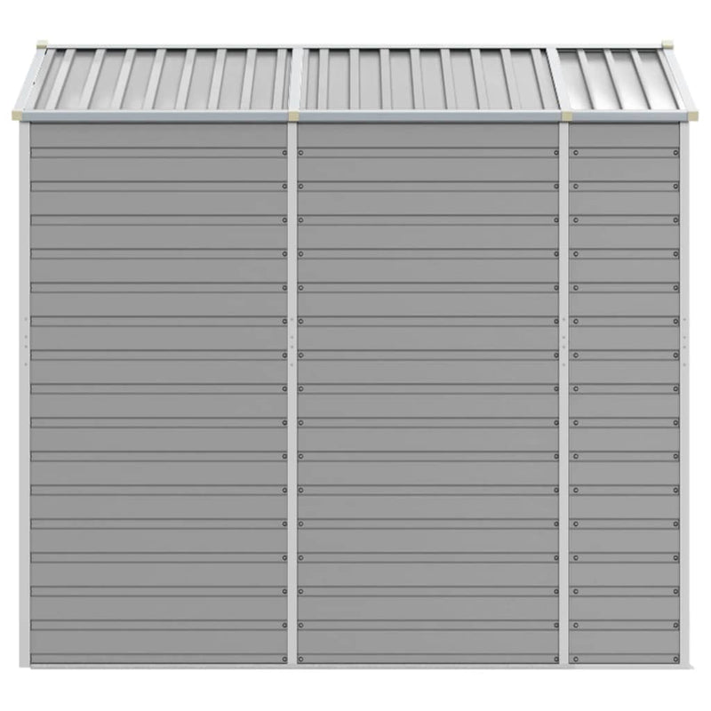 vidaXL Garden Shed Light Grey 191x215x198 cm Galvanised Steel