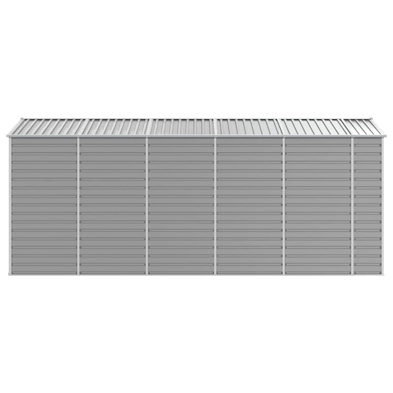 vidaXL Garden Shed Light Grey 191x470x198 cm Galvanised Steel