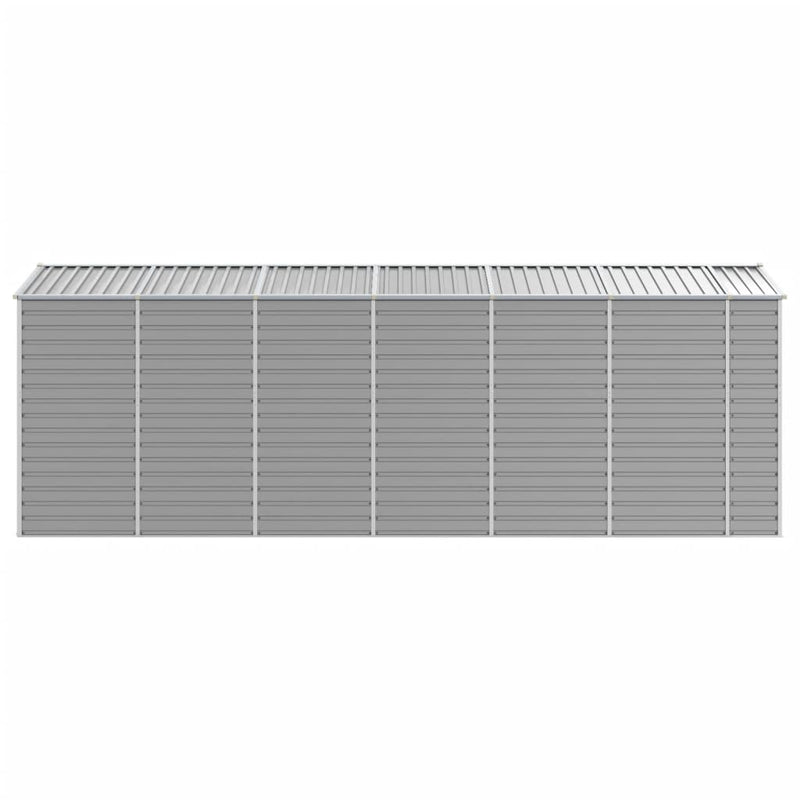 vidaXL Garden Shed Light Grey 191x555x198 cm Galvanised Steel