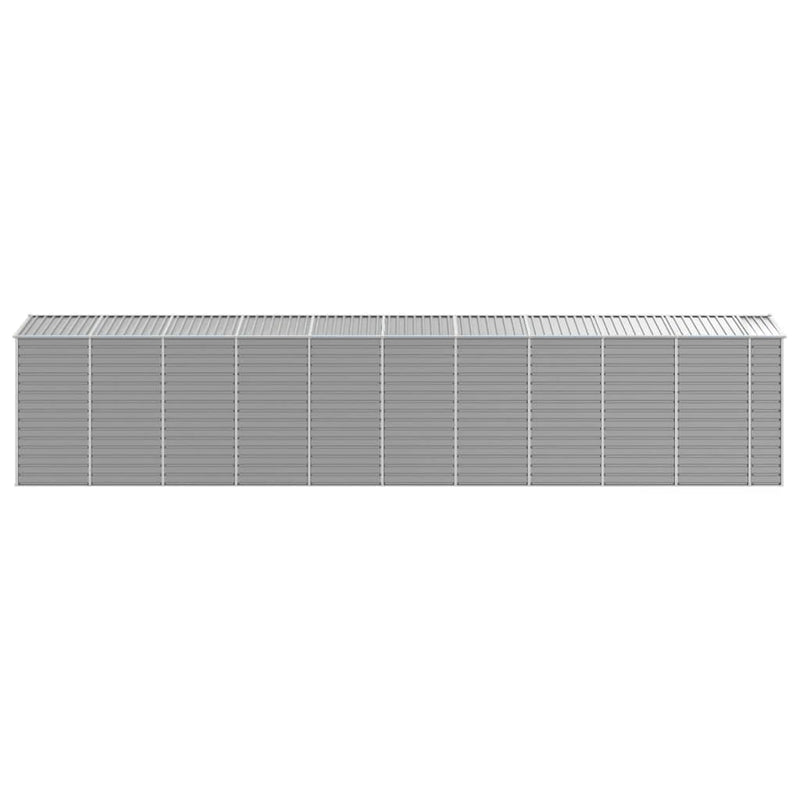 vidaXL Garden Shed Light Grey 191x895x198 cm Galvanised Steel