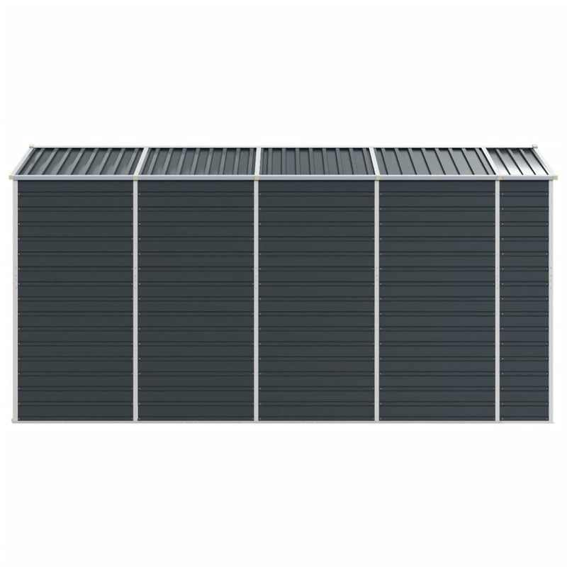 Garden Shed Anthracite 191x385x198 cm Galvanised Steel