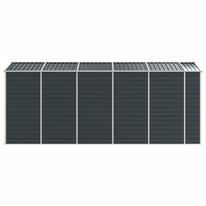 vidaXL Garden Shed Anthracite 191x470x198 cm Galvanised Steel
