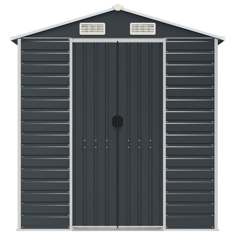 vidaXL Garden Shed Anthracite 191x555x198 cm Galvanised Steel