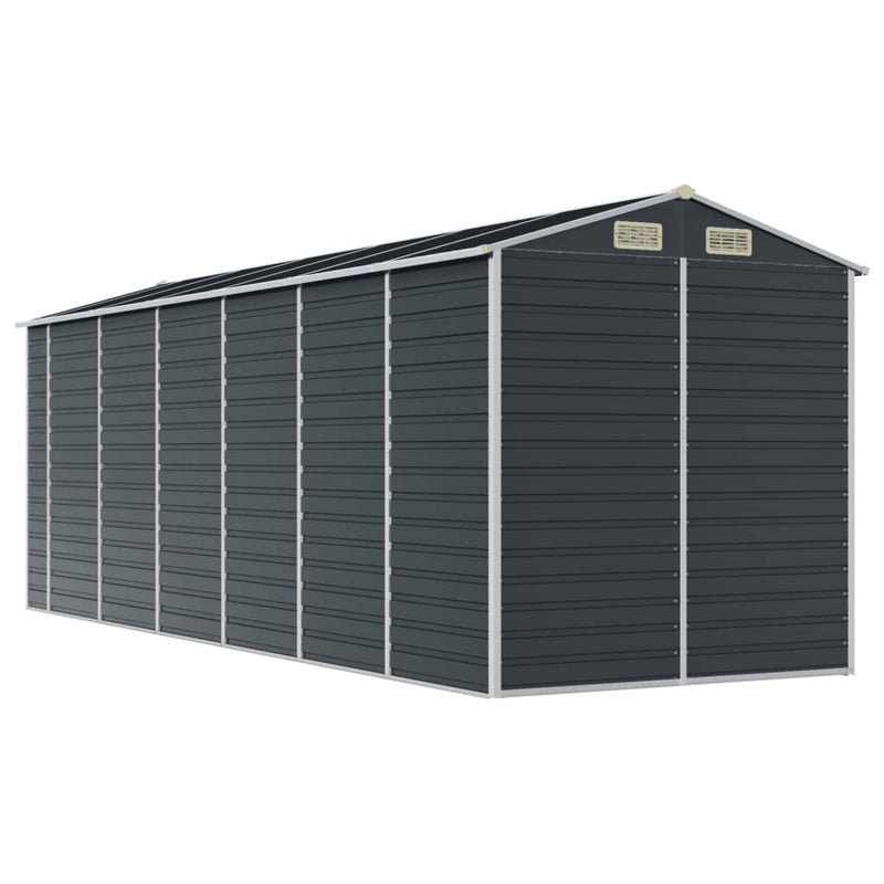 vidaXL Garden Shed Anthracite 191x555x198 cm Galvanised Steel