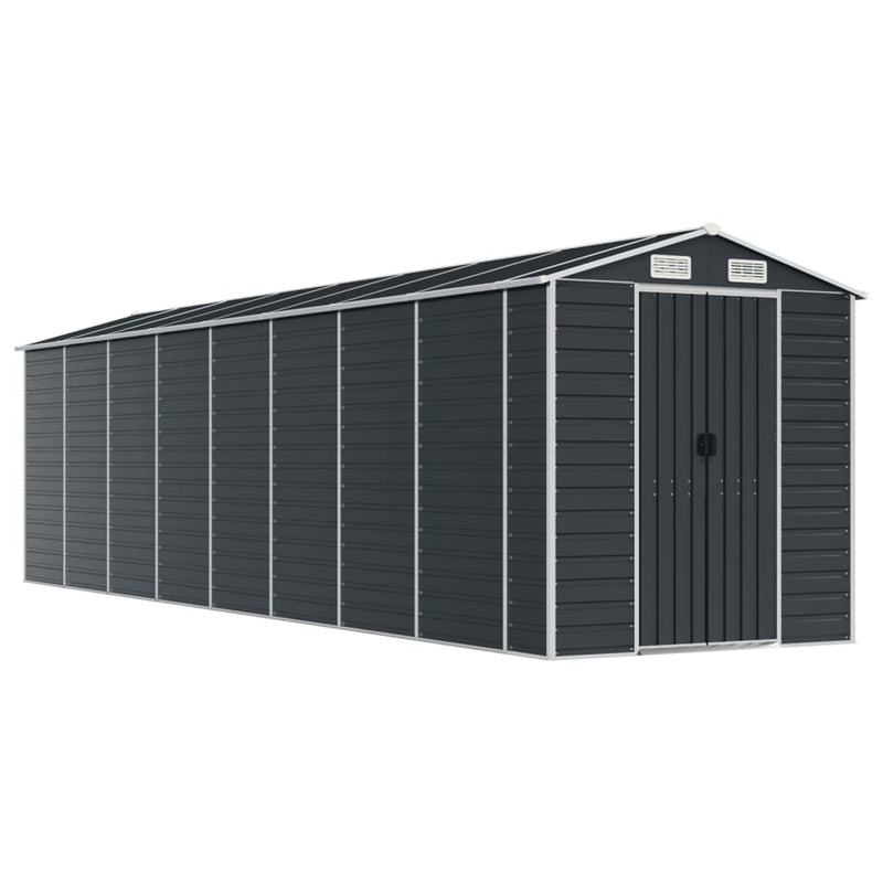 vidaXL Garden Shed Anthracite 191x725x198 cm Galvanised Steel