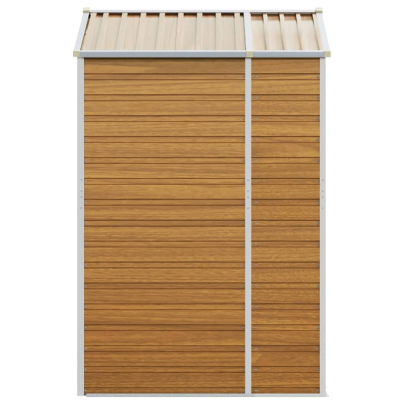 vidaXL Garden Shed Light Brown 191x130x198 cm Galvanised Steel