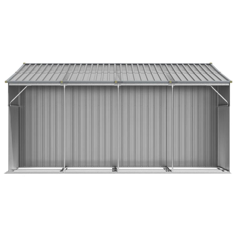 Garden Shed Grey 277x365.5x179 cm Galvanised Steel