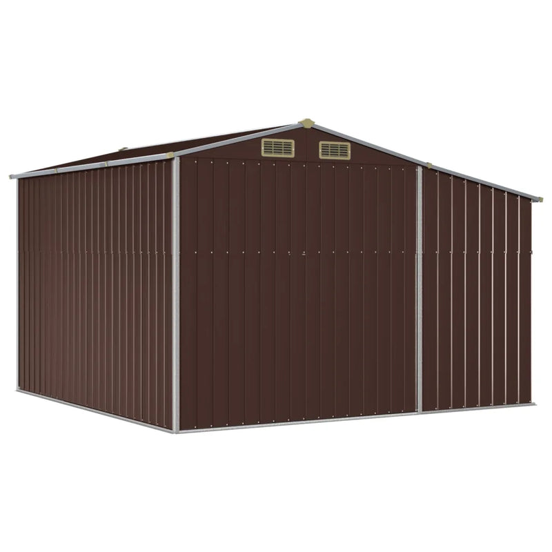 Garden Shed Brown 277x279x179 cm Galvanised Steel