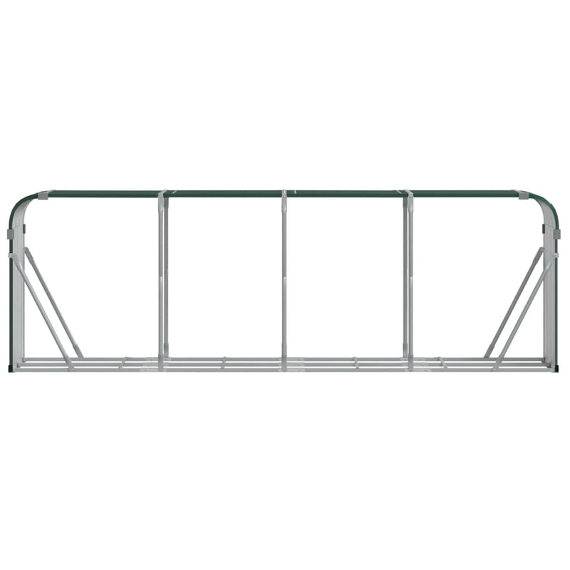vidaXL Log Holder Green 300x45x100 cm Galvanised Steel