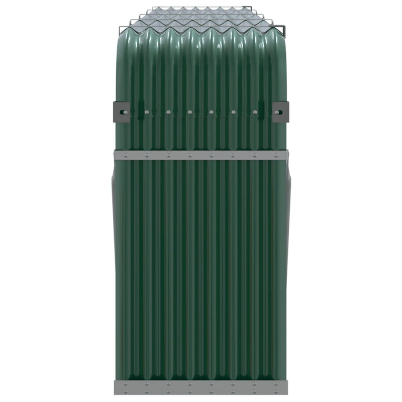 vidaXL Log Holder Green 300x45x100 cm Galvanised Steel
