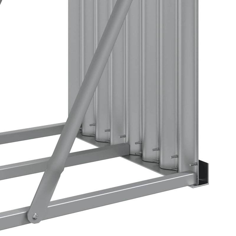 vidaXL Log Holder Green 300x45x100 cm Galvanised Steel