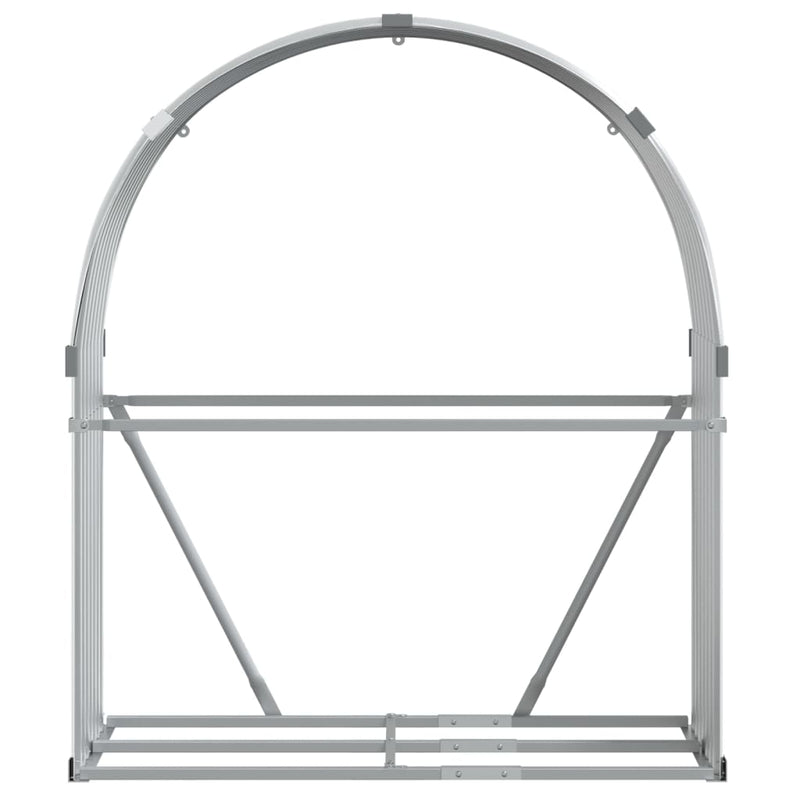 vidaXL Log Holder Light Grey 120x45x140 cm Galvanised Steel