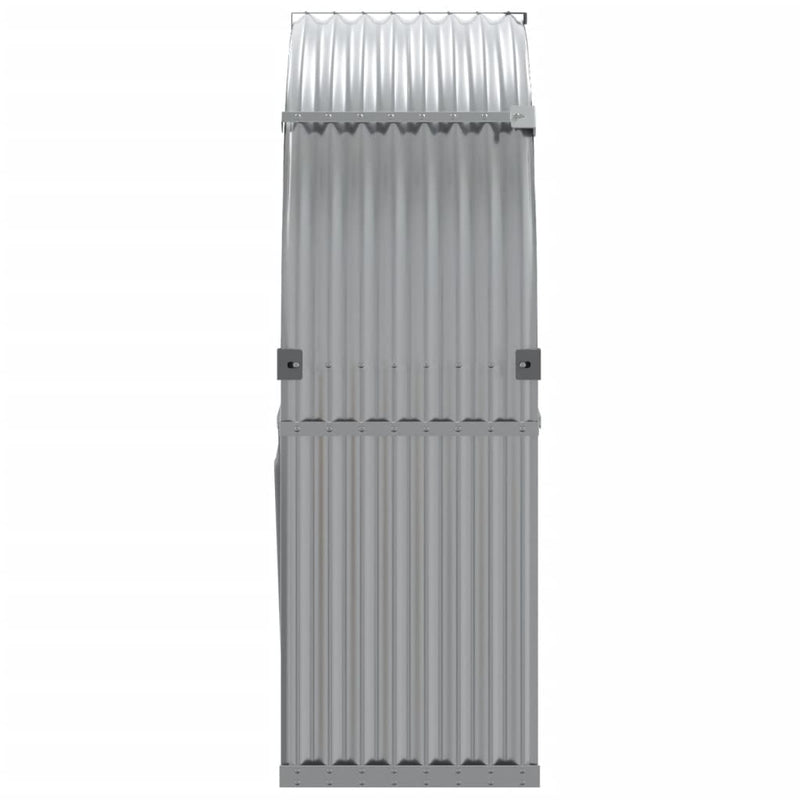 vidaXL Log Holder Light Grey 120x45x140 cm Galvanised Steel