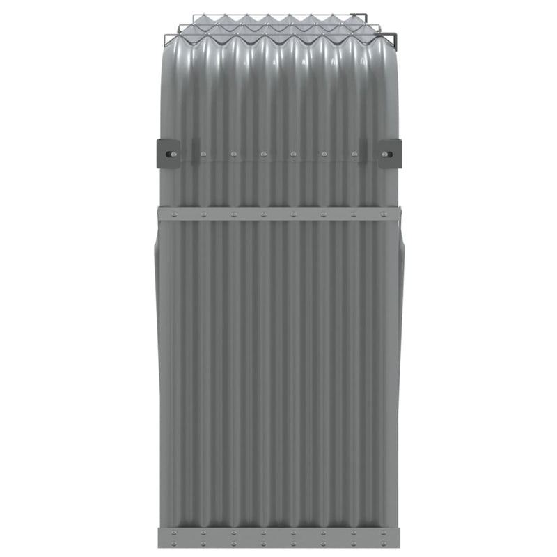 vidaXL Log Holder Light Grey 180x45x100 cm Galvanised Steel