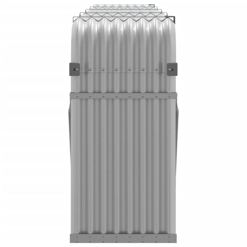 vidaXL Log Holder Light Grey 300x45x100 cm Galvanised Steel