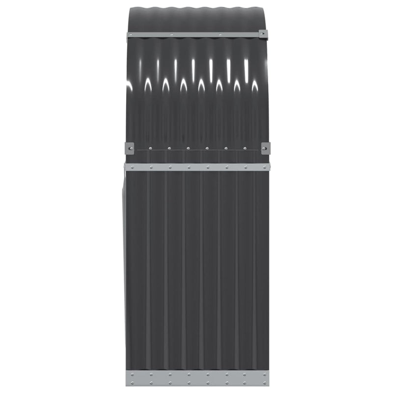 vidaXL Log Holder Anthracite 80x45x120 cm Galvanised Steel