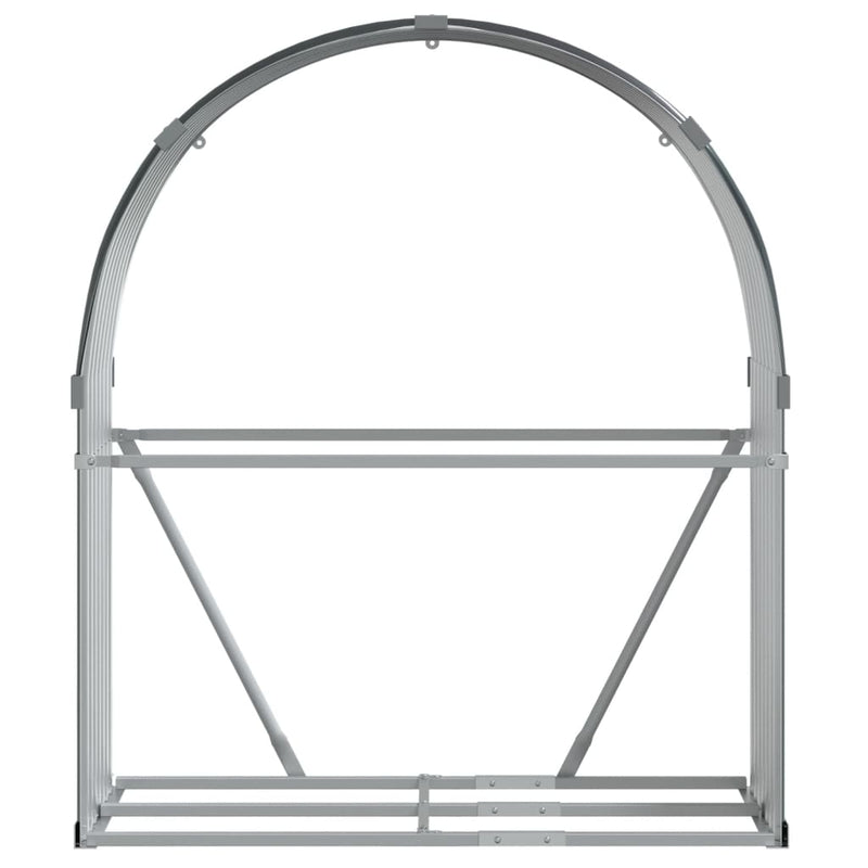 vidaXL Log Holder Anthracite 120x45x140 cm Galvanised Steel
