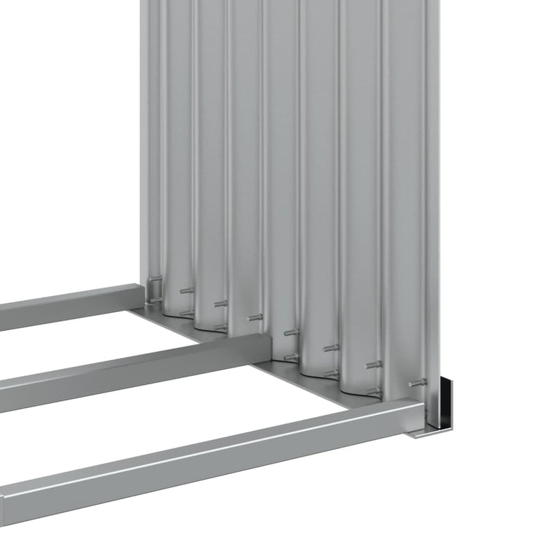 vidaXL Log Holder Anthracite 120x45x140 cm Galvanised Steel